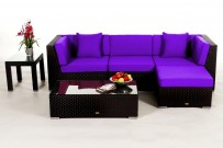 Gartenmöbel Lounge Leonardo Überzug violett