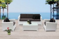 Gartenmöbel Rattan Lounge Luxury 3er braun