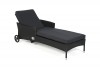Fluted Bombay Sunlounger with Black Cushion Cover