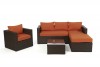 Orange cushion cover set for the Bombay Lounge brown