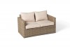 Pia Rattan Lounge, natural round 2-seater sofa