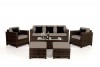 Sandy brown cushion cover set for the Bona Dea Deluxe 3-seater Lounge in brown