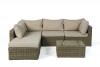 Princetion Rattan Lounge, Natural, with sandy brown cushion covers