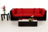 Red cushion cover set for the Barbados Lounge 
