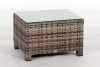Bona Rattan Lounge, natural side stool with glass plate