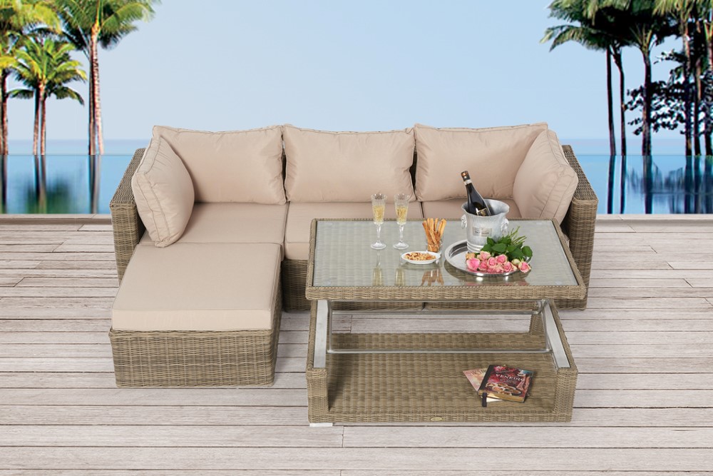 Estelle Rattan Lounge Natural Round