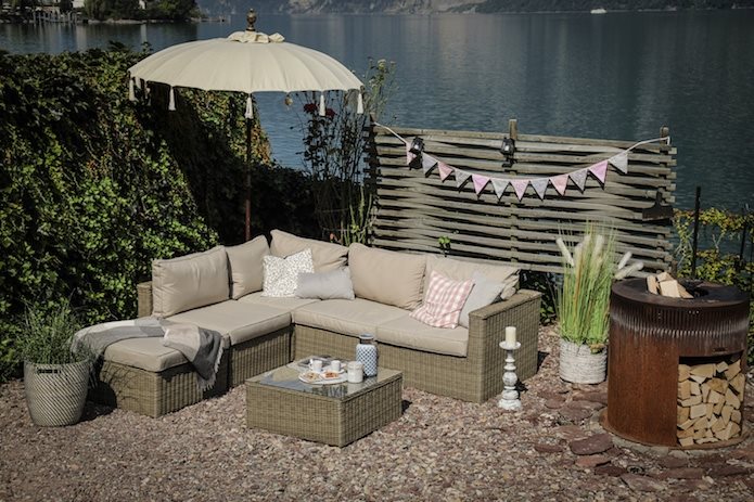 Princetion Rattan Lounge, Natural