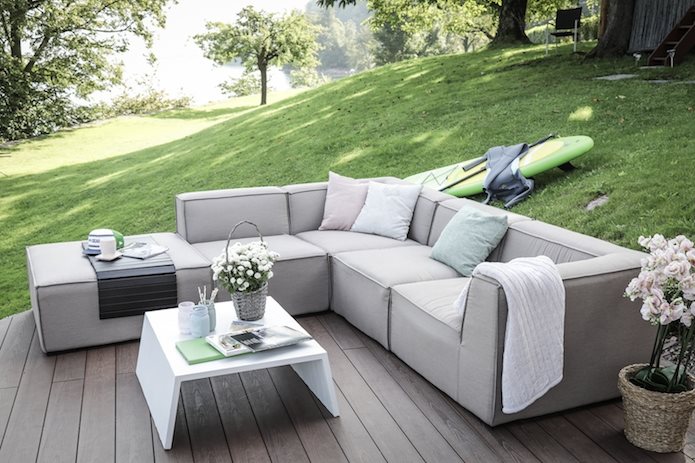 Outdoor Stofflounge Rosalie Sandbraun